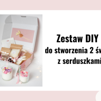 Zestaw DIY do stworzenia 2 świec z serduszkami